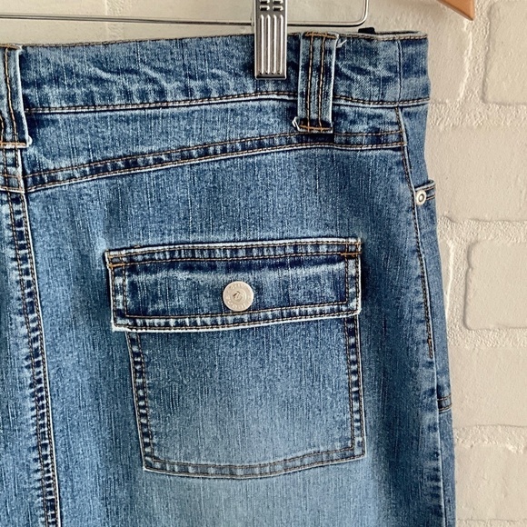 Vintage Y2K Thyme maternity Denim jeans skirt Medium wash Blue M - Picture 7 of 9